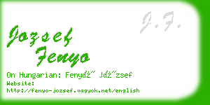 jozsef fenyo business card